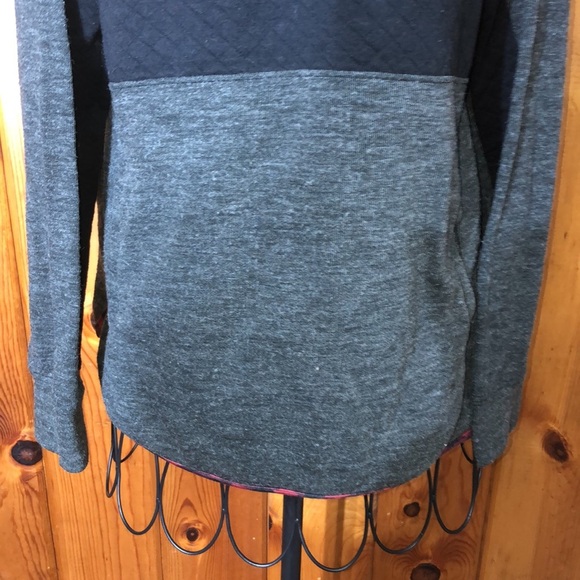 Maurice Buffalo/gray print pull over quarter button up sweatshirt size medium​ - Picture 4 of 7